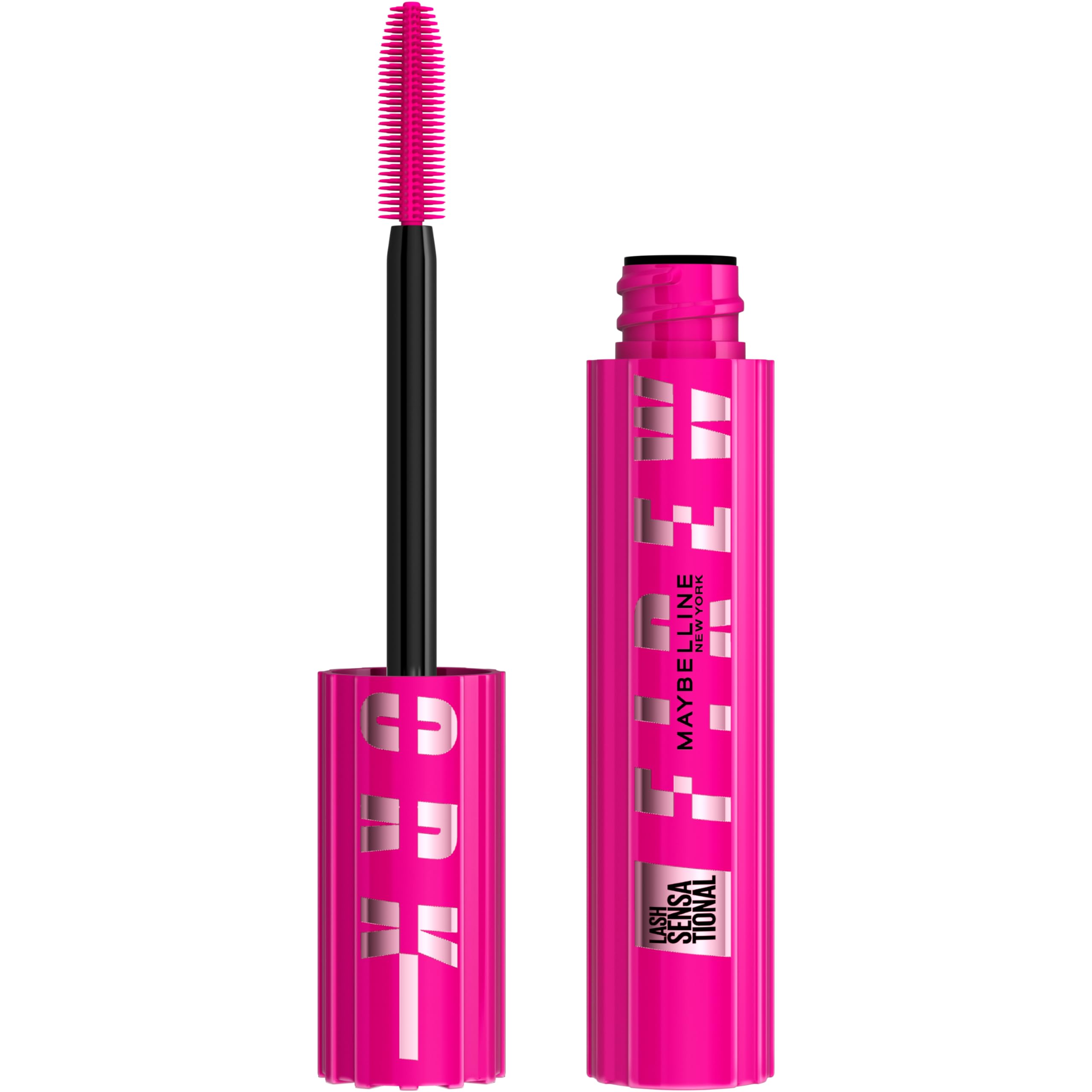 Maybelline Lash Sensational Firework bottle shows sleek, bold design for dramatic lashes