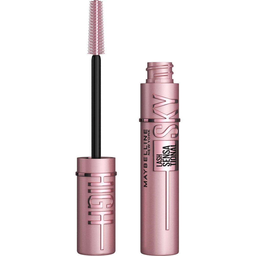 Maybelline Lash Sensational Sky High brush close-up showing flex tower lift for fuller lashes.