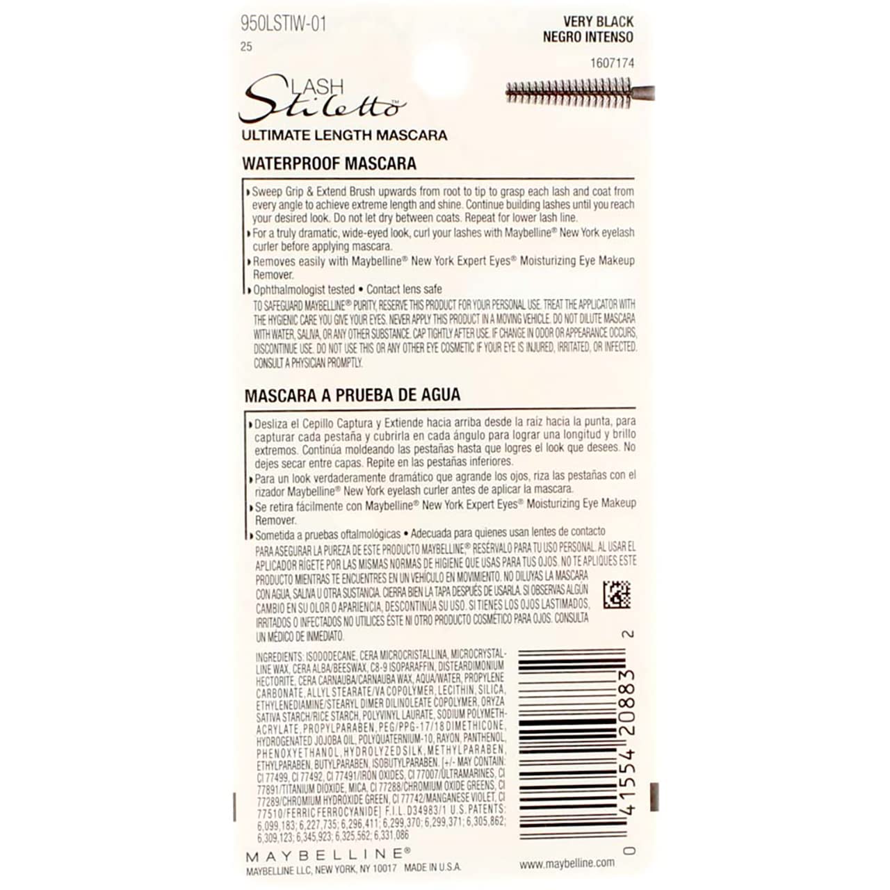 Maybelline Lash Stiletto waterproof-cap supports long wear and water resistance