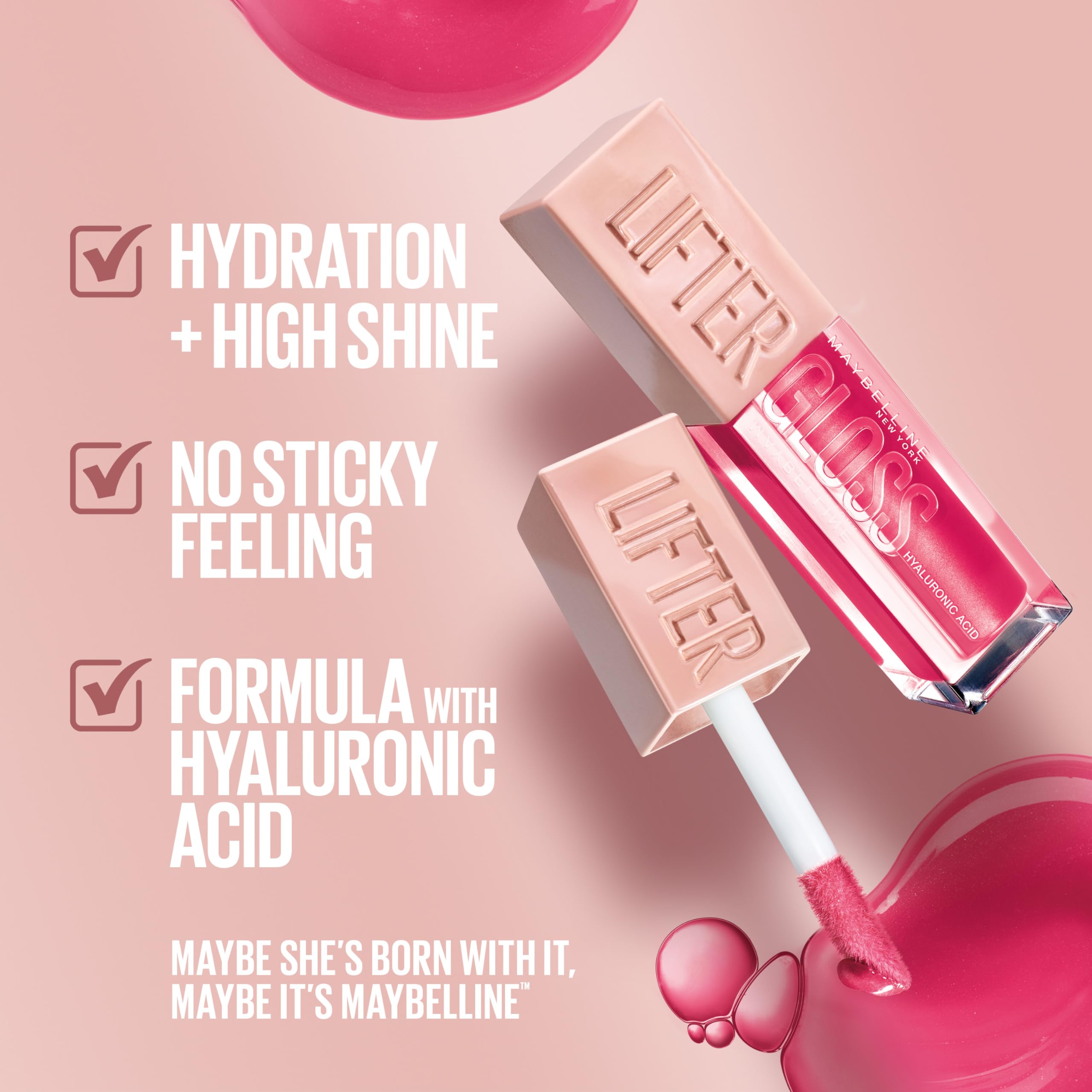 Maybelline Lifter Gloss Heat Raspberry adds a vivid, natural tint