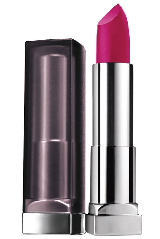 Maybelline Mesmerizing Magenta lipstick applied center lip for bold color.