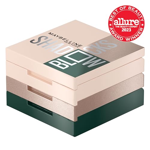 Maybelline Shadow Blocks Brooklyn neutral swatch highlighting easy-to-build nude tones.