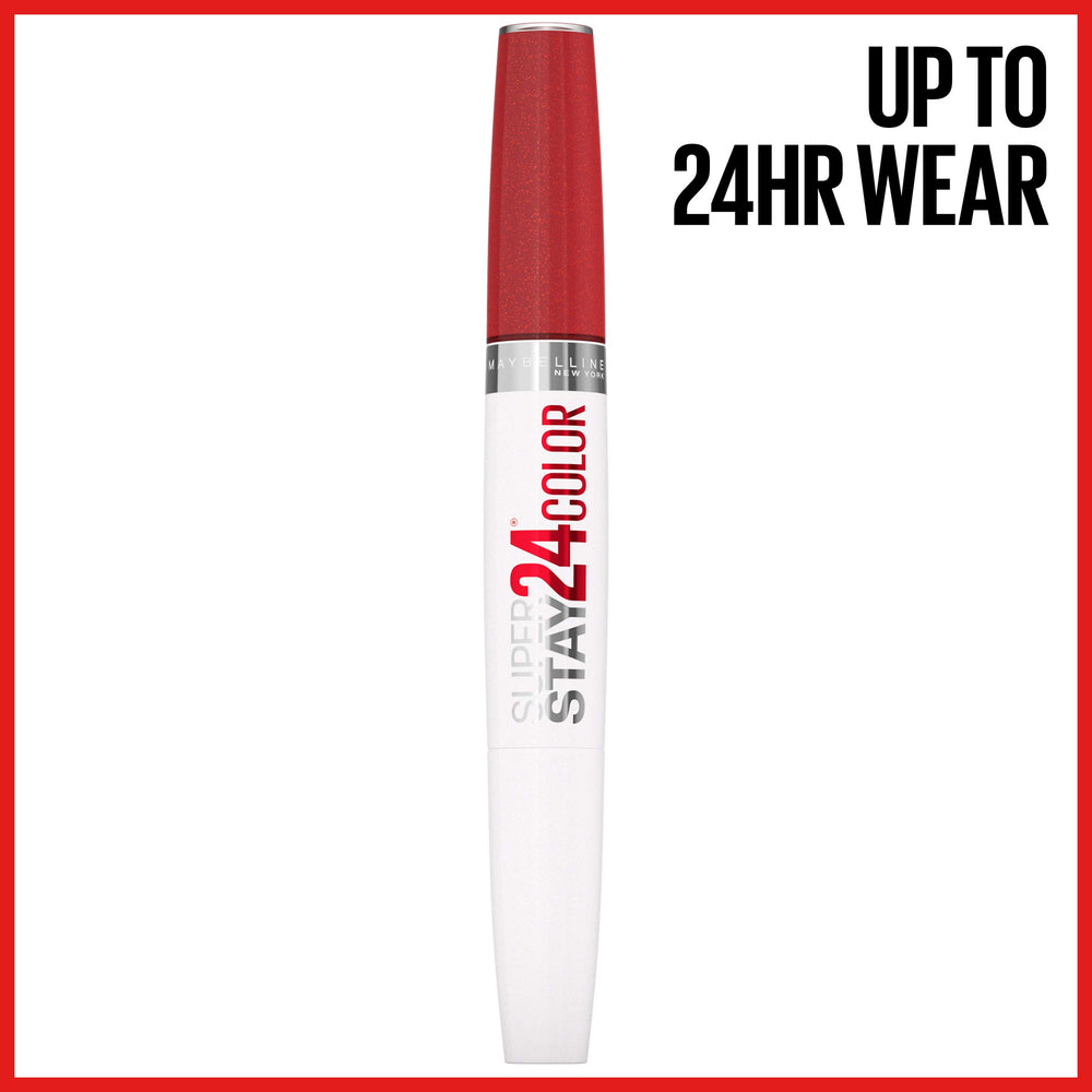 Maybelline Super Stay 24 Brooklyn Sunset color swatch reveals rich pigment