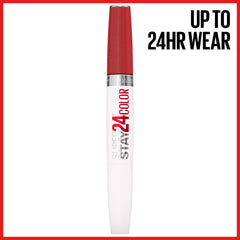 Maybelline Super Stay 24 Brooklyn Sunset color swatch reveals rich pigment