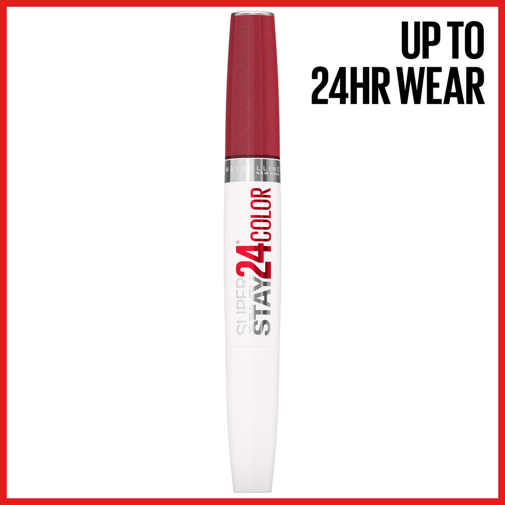 Maybelline Super Stay 24 Microflex technology closeup, flexible wear without flaking.