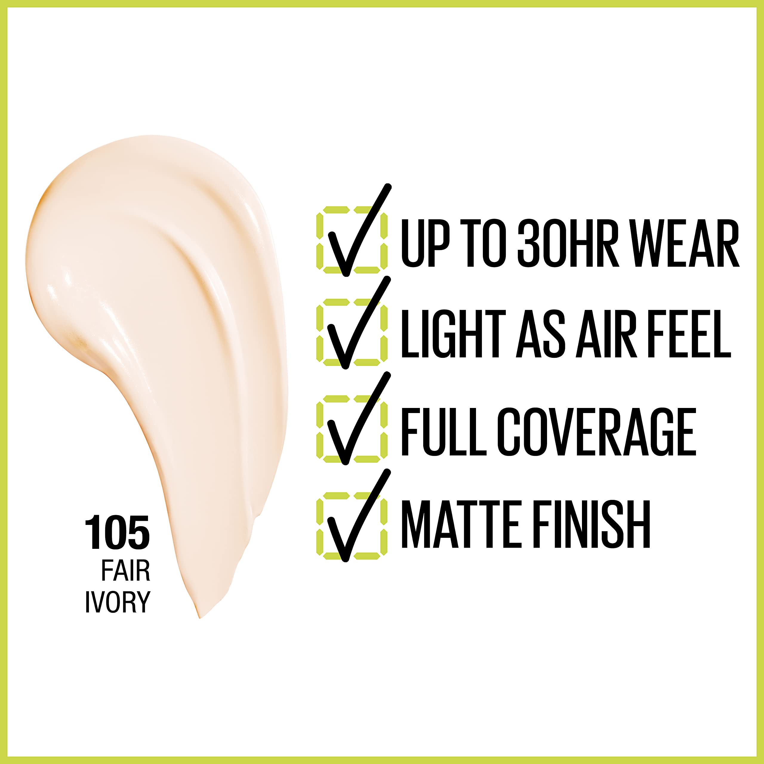 Maybelline Super Stay foundation pump ensures precise application for even coverage.