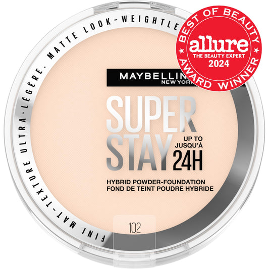 Maybelline Super Stay Hybrid foundation offers weightless feel and easy blending.