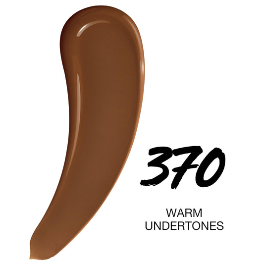 Maybelline Lumi-Matte foundation dispenser highlights smooth application for buildable coverage.