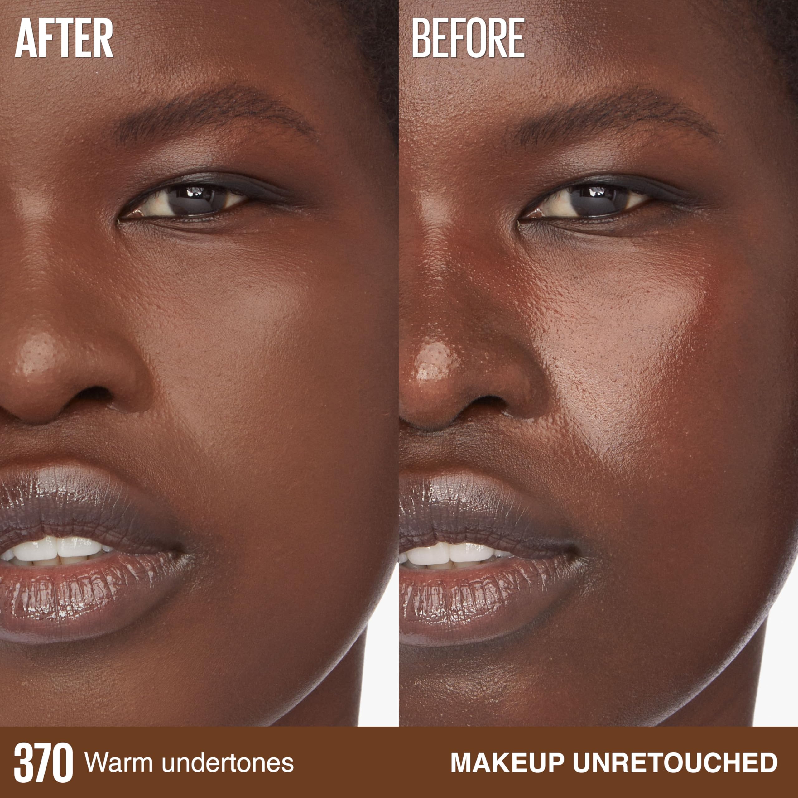 Maybelline Lumi-Matte foundation texture close-up emphasizing breathable formula and finish.