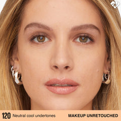 Texture of Maybelline Lumi-Matte foundation blends smoothly on skin for natural finish