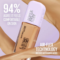 Maybelline Lumi-Matte foundation with sweat and water resistance for all-day wear.