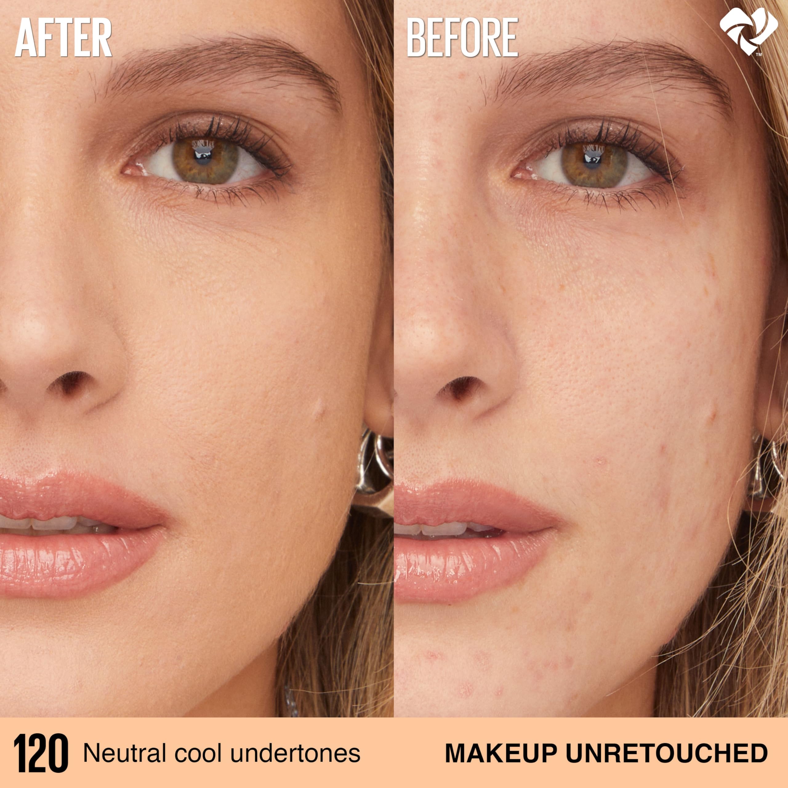 Wear test of Maybelline foundation demonstrates sweat and transfer resistance