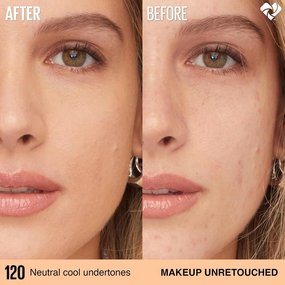 Wear test of Maybelline foundation demonstrates sweat and transfer resistance