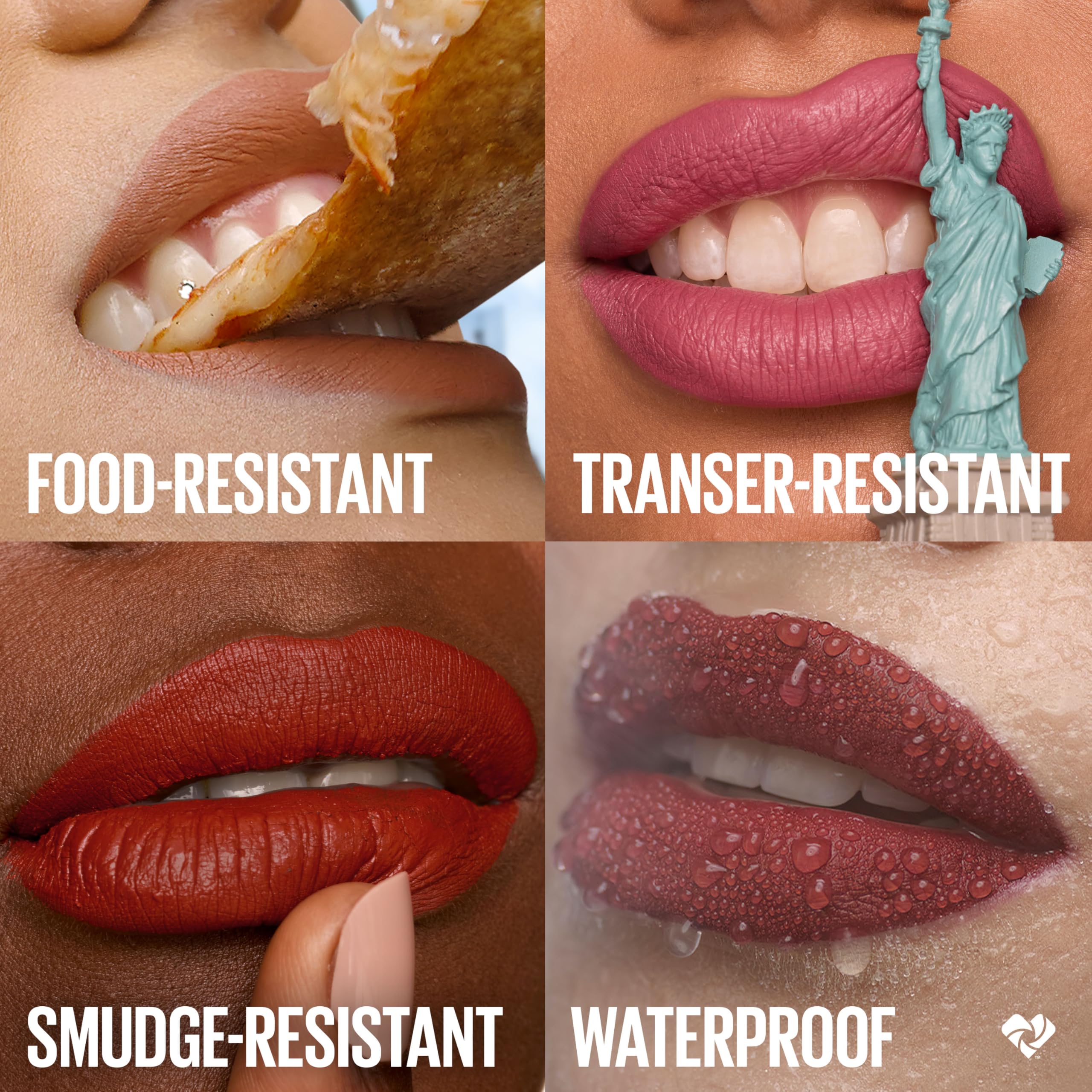 Maybelline Matte Ink lip color remains vibrant after meals.