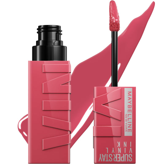 Maybelline Super Stay Vinyl Ink lip color bottle with applicator for all-day shine