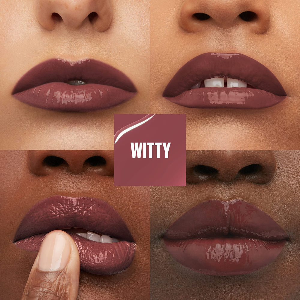Maybelline Super Stay Vinyl Ink swatches reveal vibrant shade options.