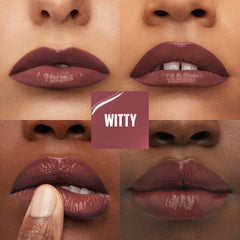 Maybelline Super Stay Vinyl Ink swatches reveal vibrant shade options.