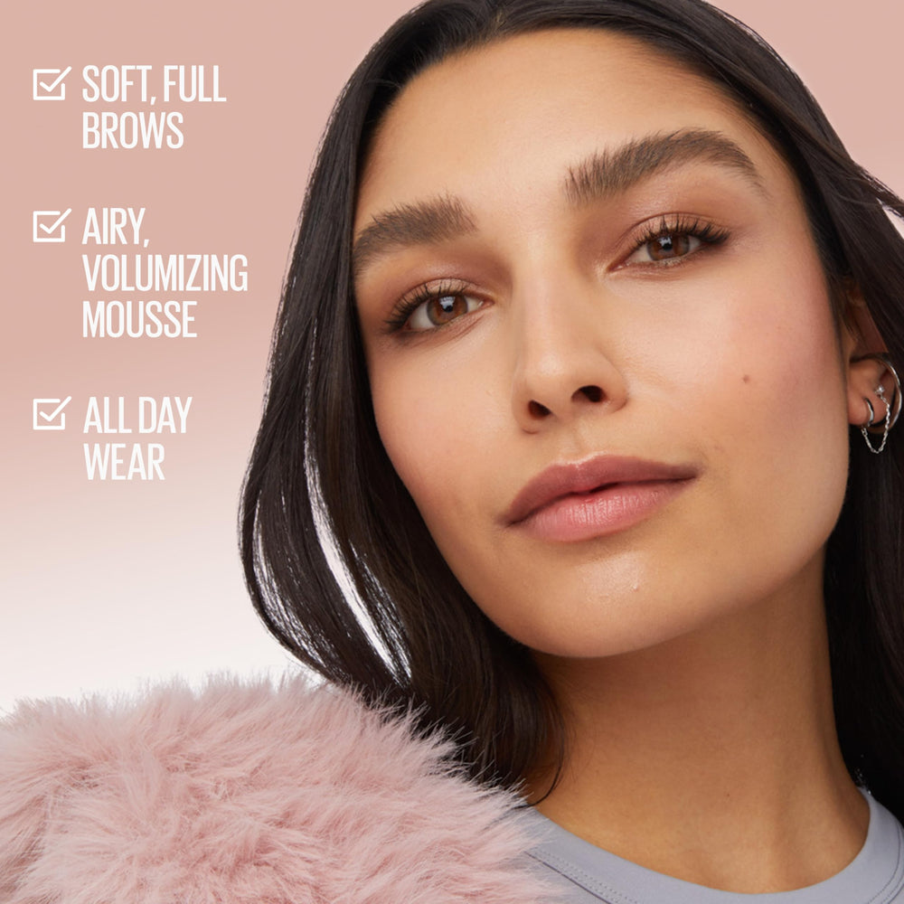 Maybelline Superfluff Brow Mousse in six natural shades for a customized look