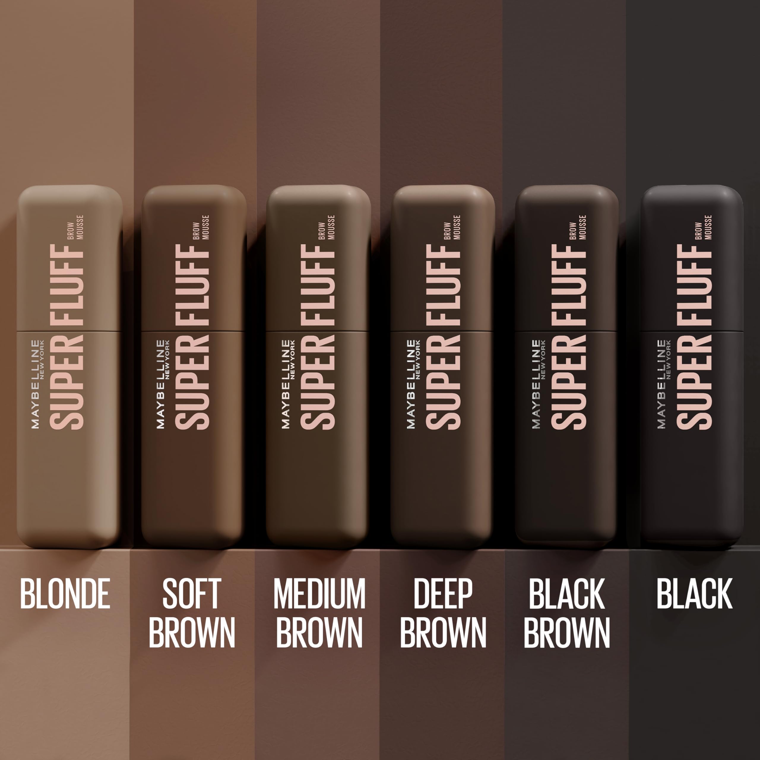 Maybelline Superfluff Brow Mousse Medium Brown shade for natural fullness