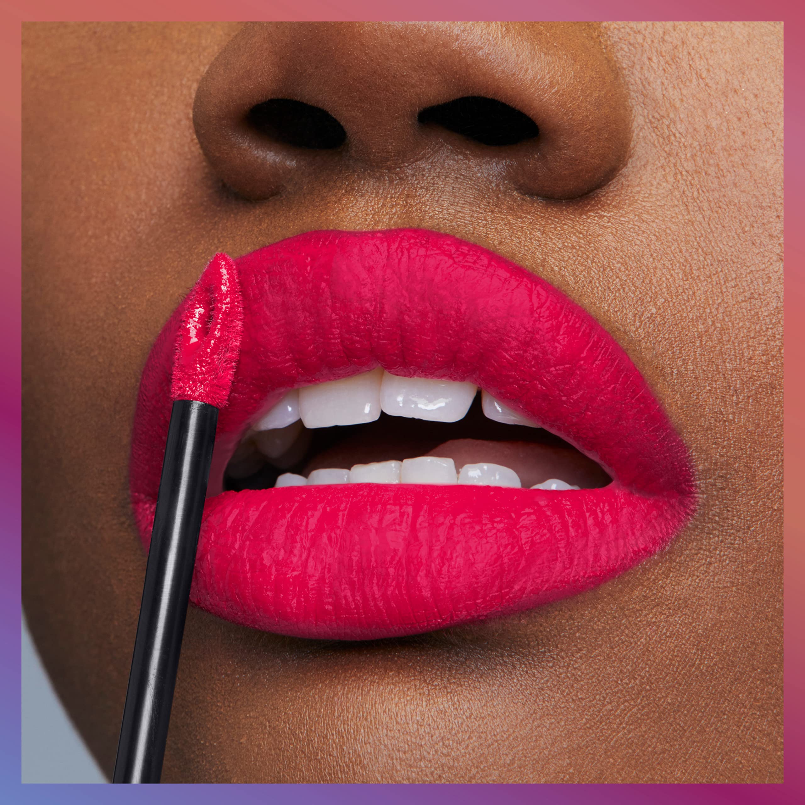 Maybelline SuperStay Matte Ink long-wear test showing color retention