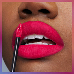 Maybelline SuperStay Matte Ink long-wear test showing color retention