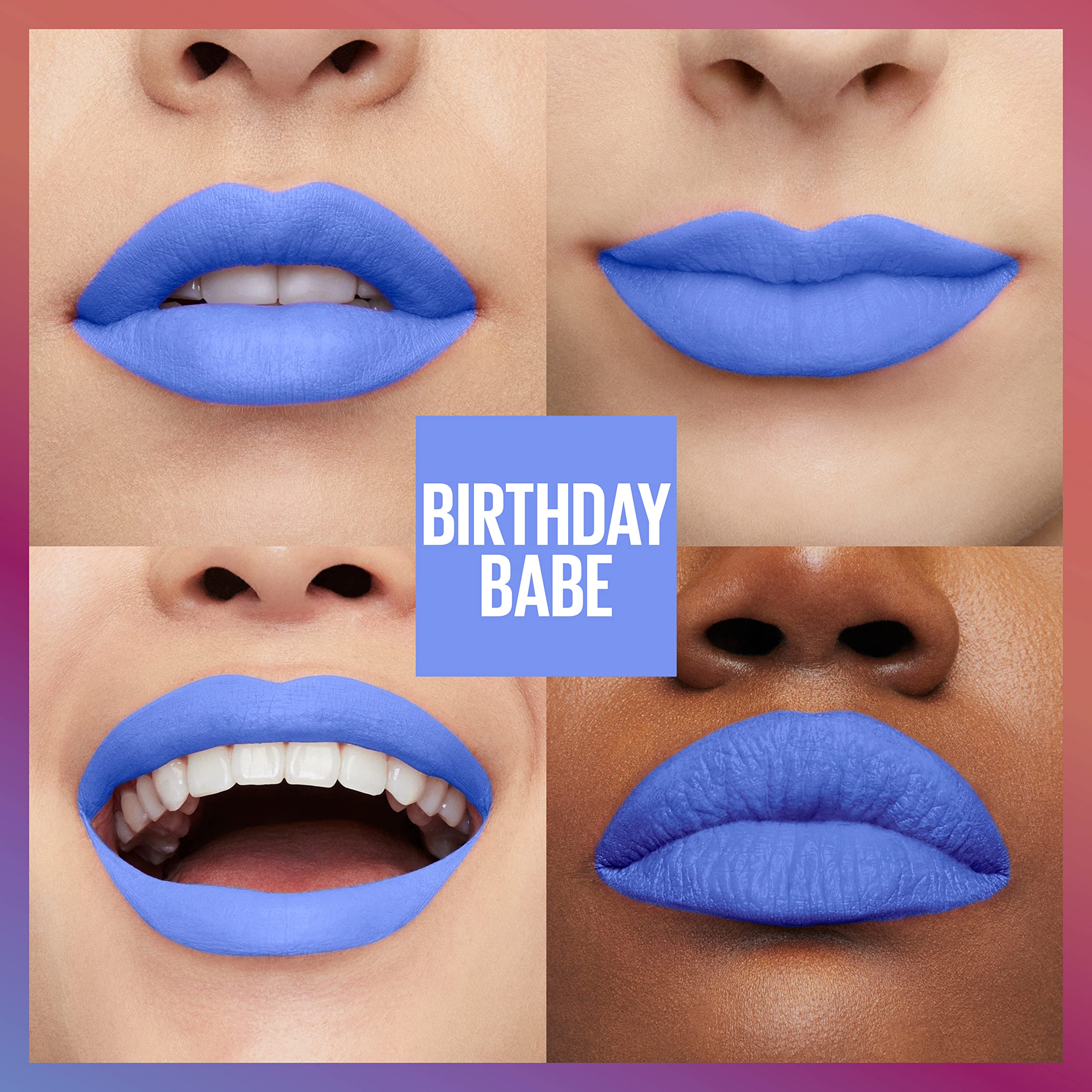 Maybelline SuperStay Matte Ink six new birthday shades shown together