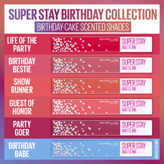 Maybelline SuperStay Matte Ink transfer-proof swatches resist smudging during wear