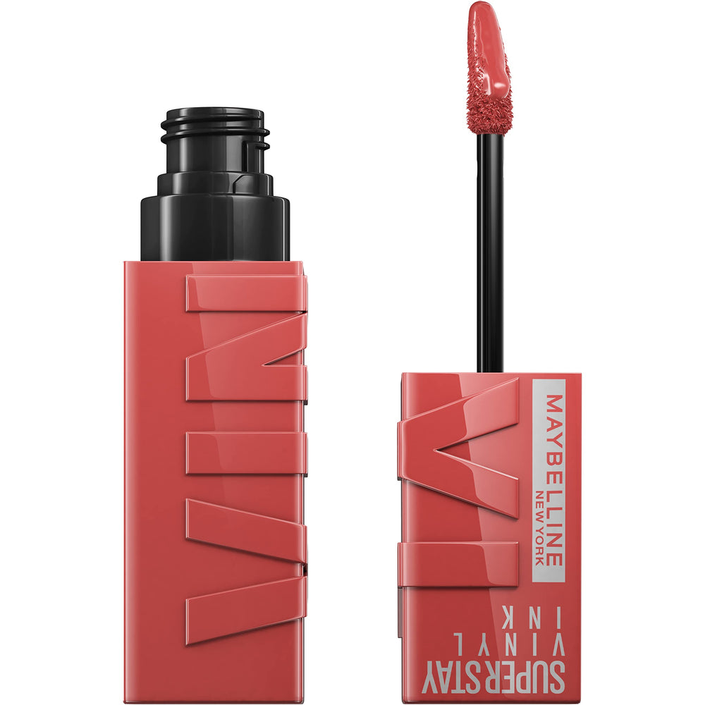 Maybelline Super Stay Vinyl Ink bottle closeup with glossy long-wear color