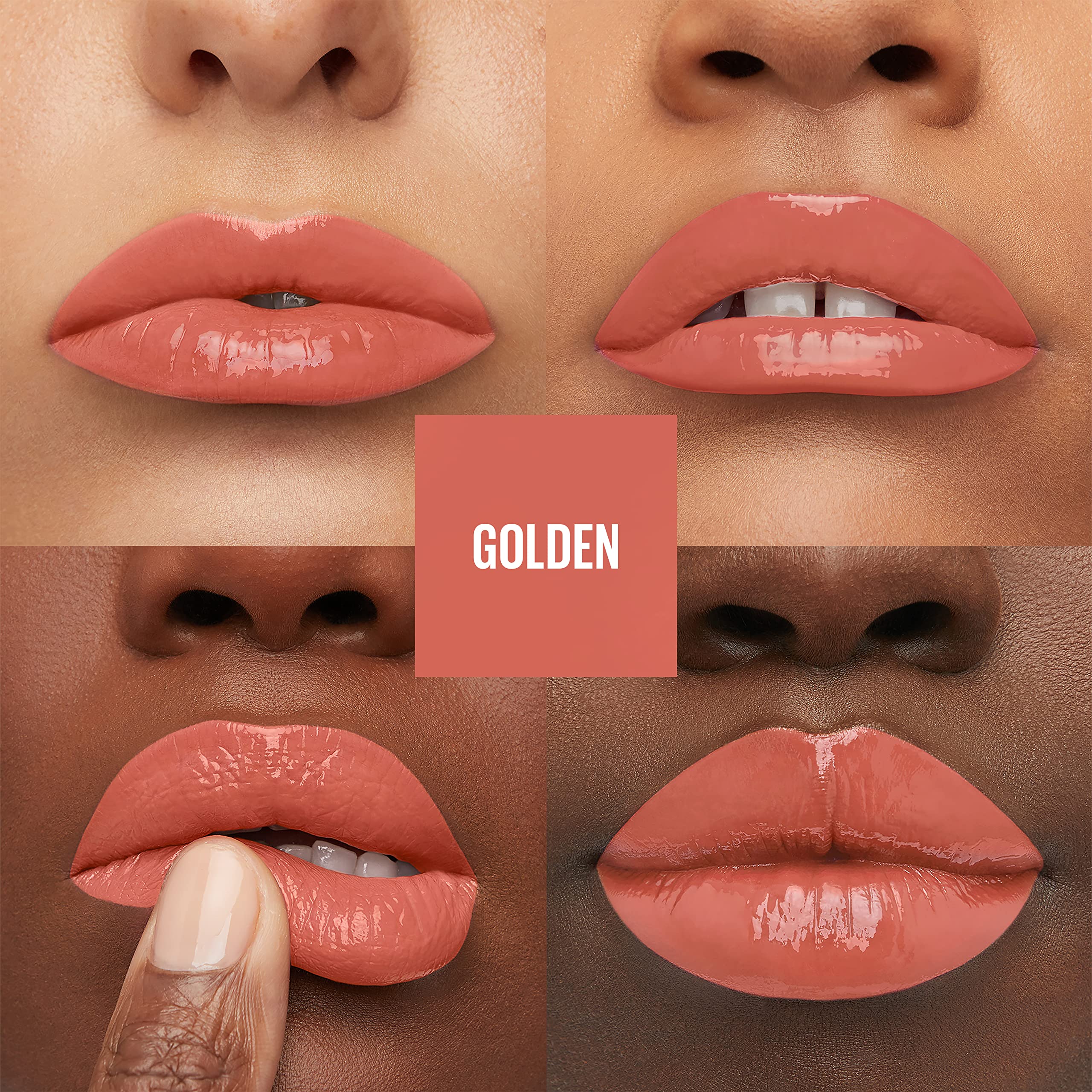 Maybelline Super Stay Vinyl Ink lip swatch displaying glossy, long wear shine.