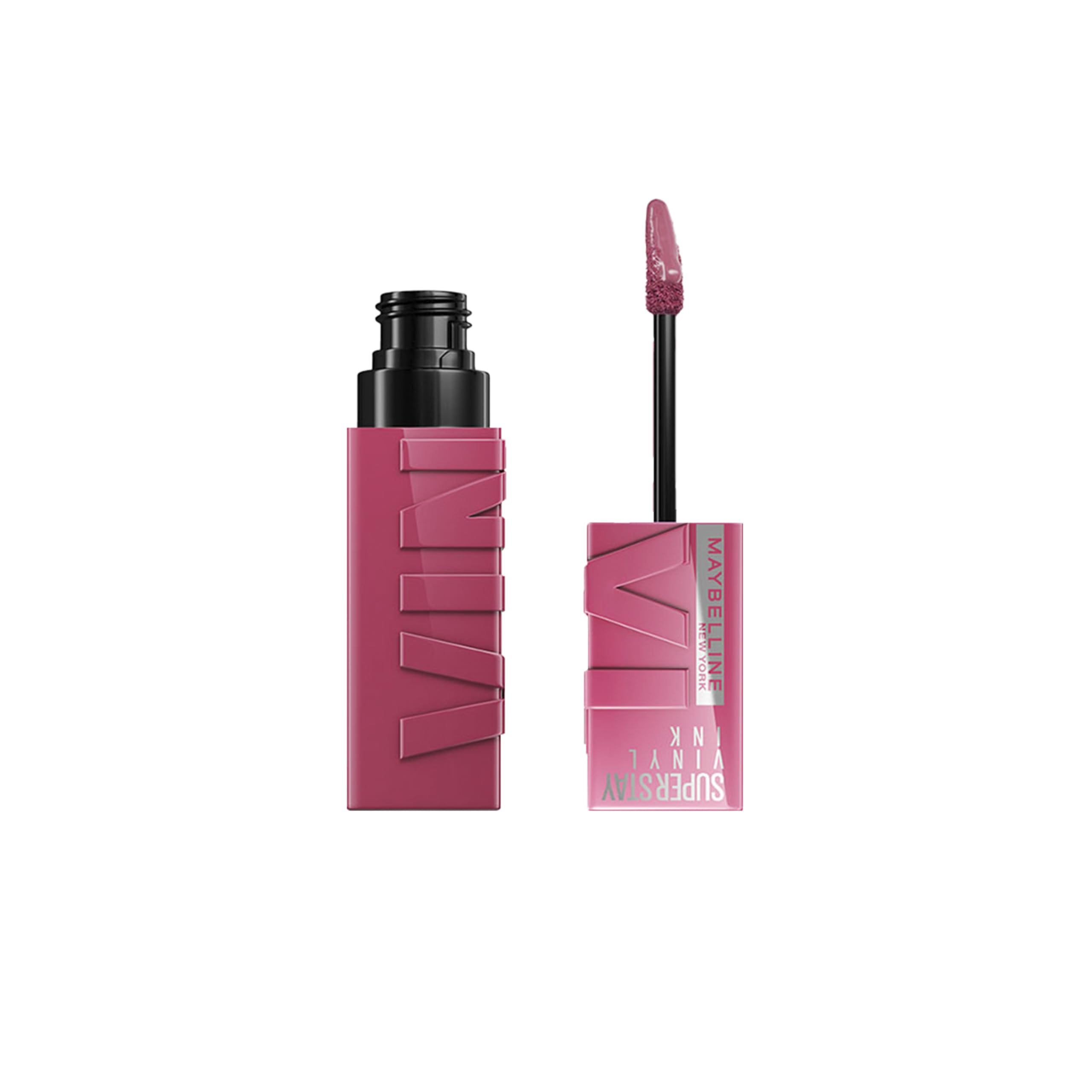 Maybelline Super Stay Vinyl Ink lipcolor tube shot showing glossy, longwear color