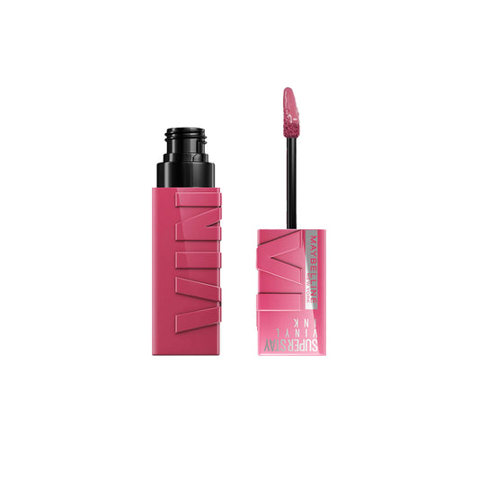 Maybelline Super Stay Vinyl Ink lipcolor tube shot showing glossy, longwear color