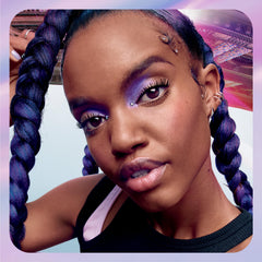 Lashes after application showing 36 percent length and 10x volume effect.