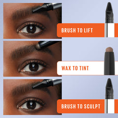 Maybelline TattooStudio Brow Lift Stick lifter brush aids precise placement and natural definition