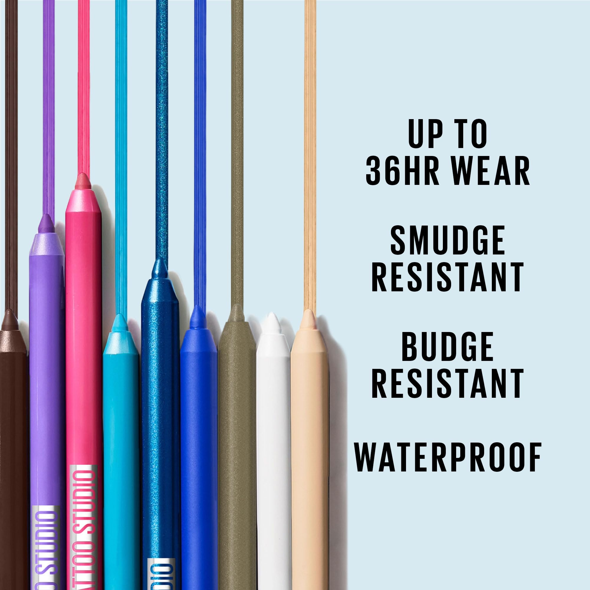 Maybelline Tattoo Studio Emerald Lights waterproof test demonstrates smudge resistance