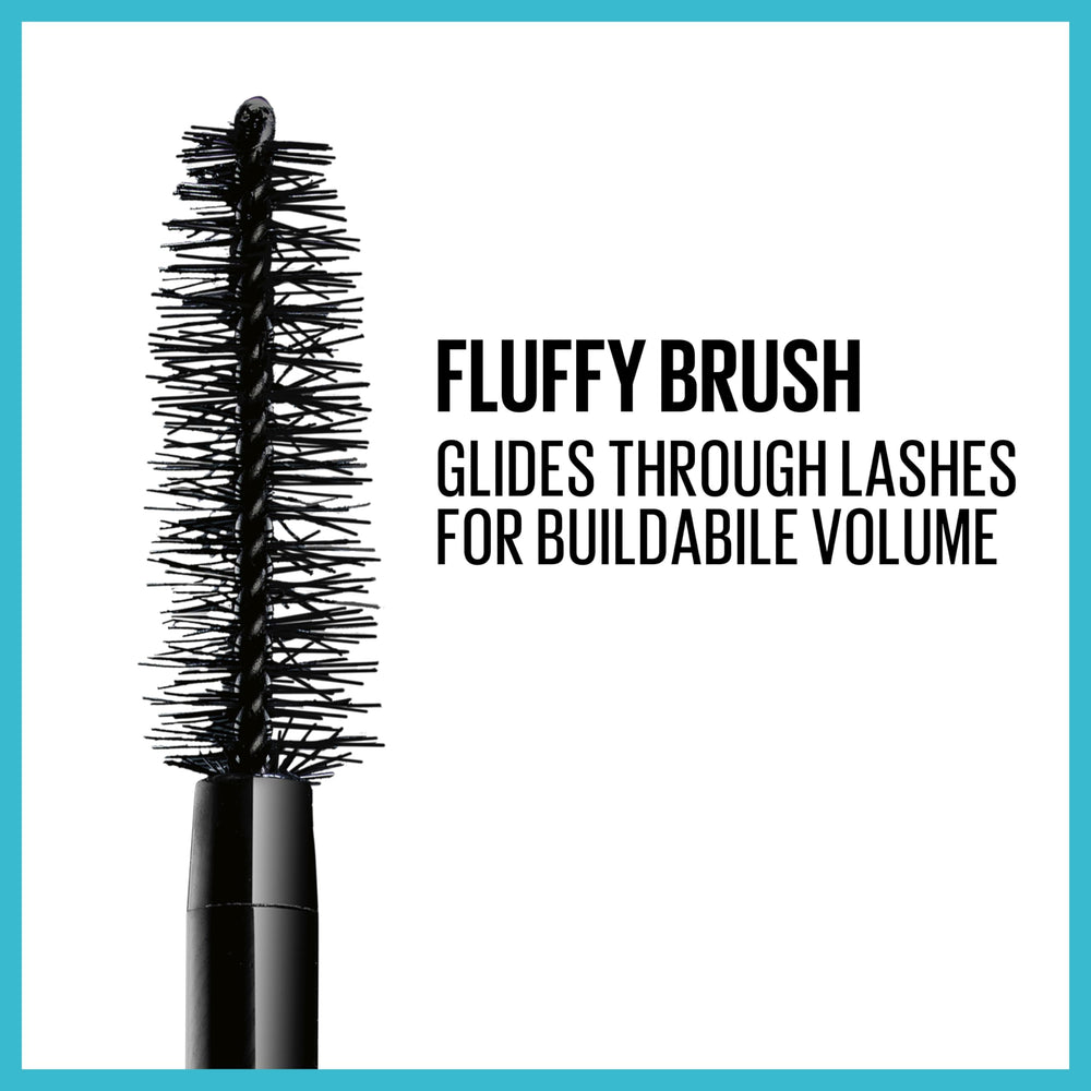 Maybelline wand close-up for precise brush and separated lashes.