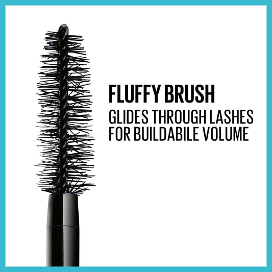 Maybelline wand close-up for precise brush and separated lashes.