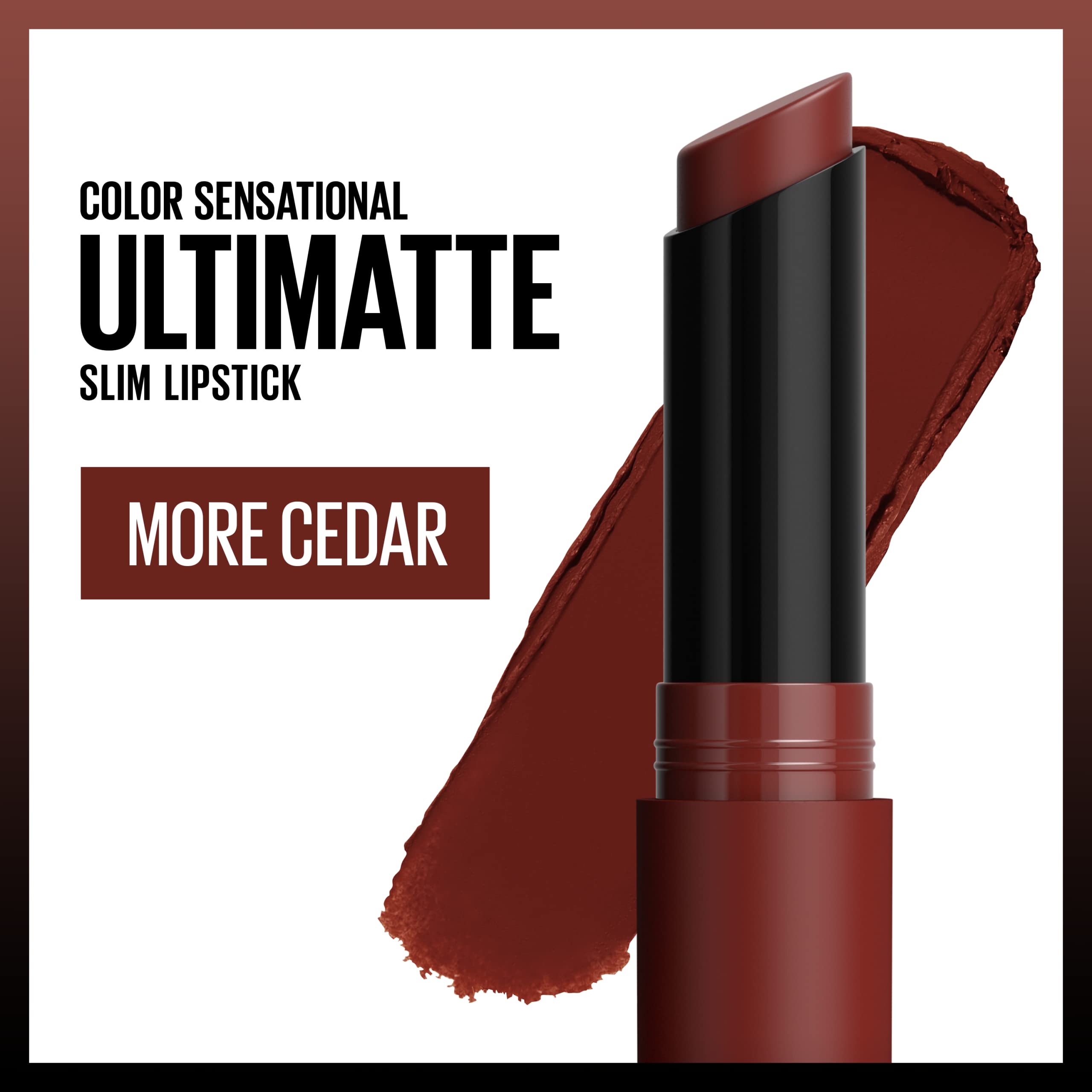 Maybelline Ultimatte More Cedar swatch on arm showing pigment richness.