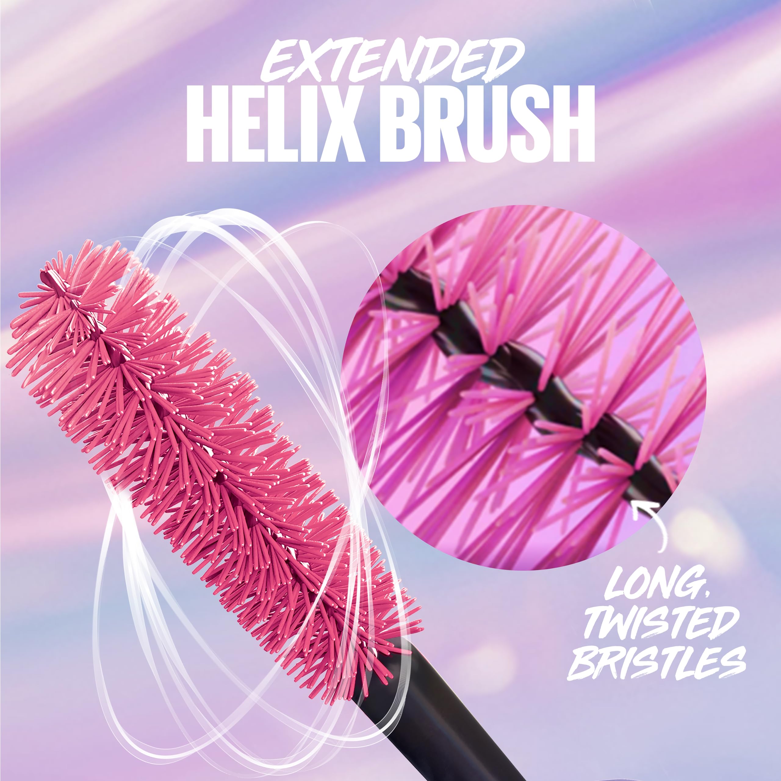 Maybelline waterproof mascara packaging emphasizing up to 24-hour wear.