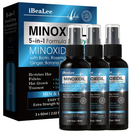 Mayferte 5% Minoxidil bottle pour for easy application
