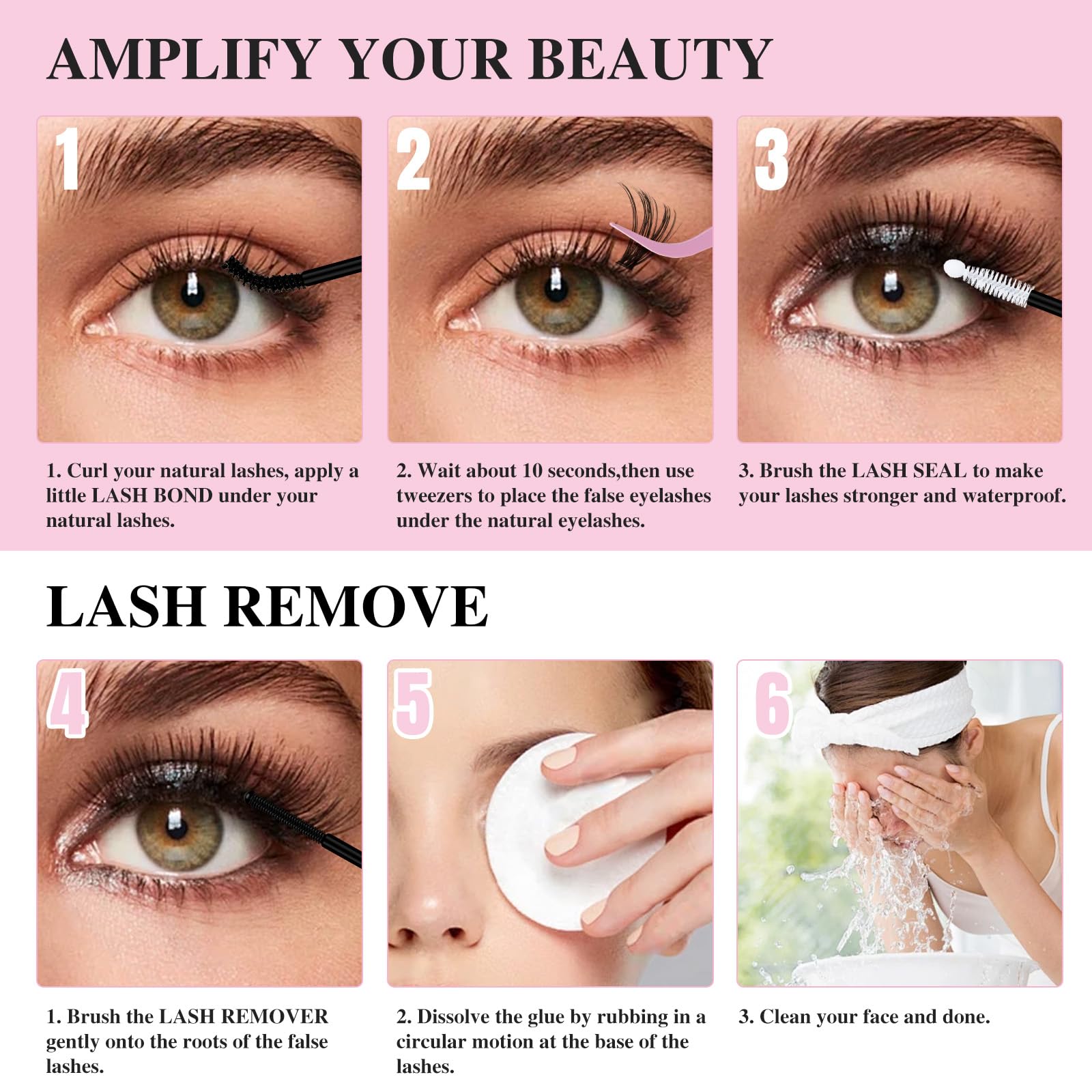 Mayhug at-home lash application scene using the 4-in-1 kit.