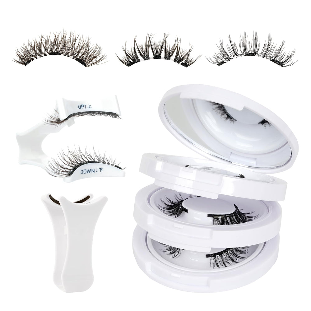 Mayhug magnetic eyelashes kit with 3 pairs for quick glam on the go