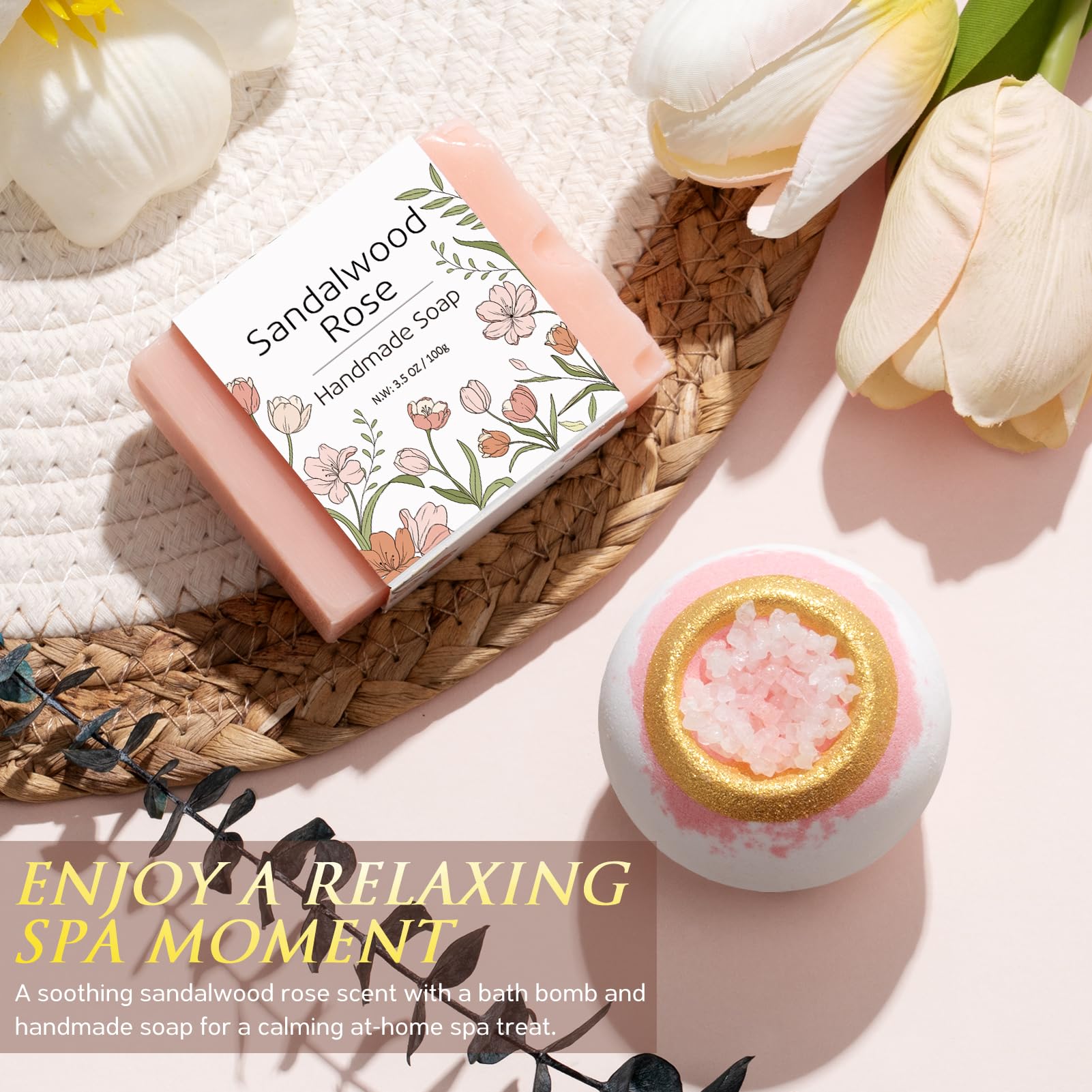 MAYICIVO gold-foil lid tulip design gift box presentation.