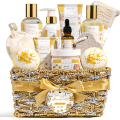 MAYICIVO honey almond milk spa basket unboxed for a pampering at-home ritual