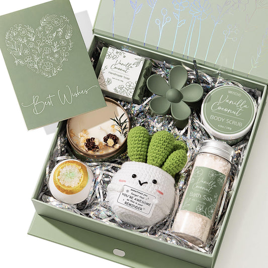 MAYICIVO spa gift set with vanilla coconut fragrance for a relaxing home pampering session