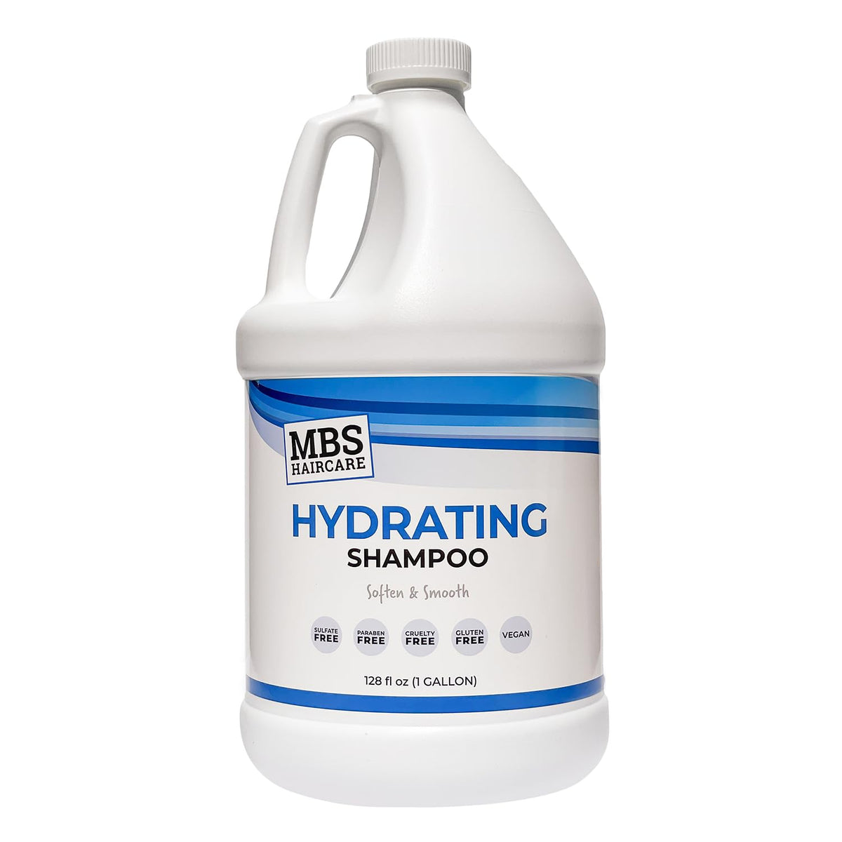 MBS Haircare Hydrating Shampoo bottle front showing moisture-rich hydration for dry hair