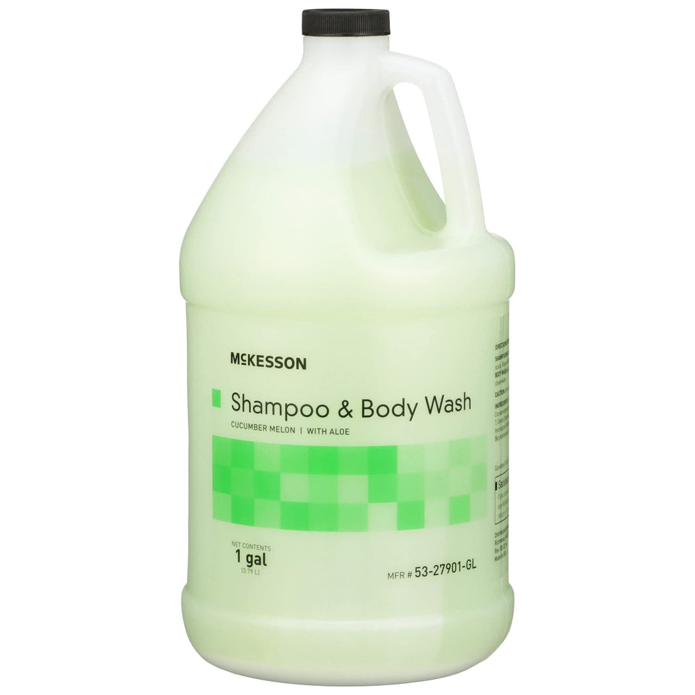 Front view of McKesson bulk refill bottle for easy restocking in busy facilities