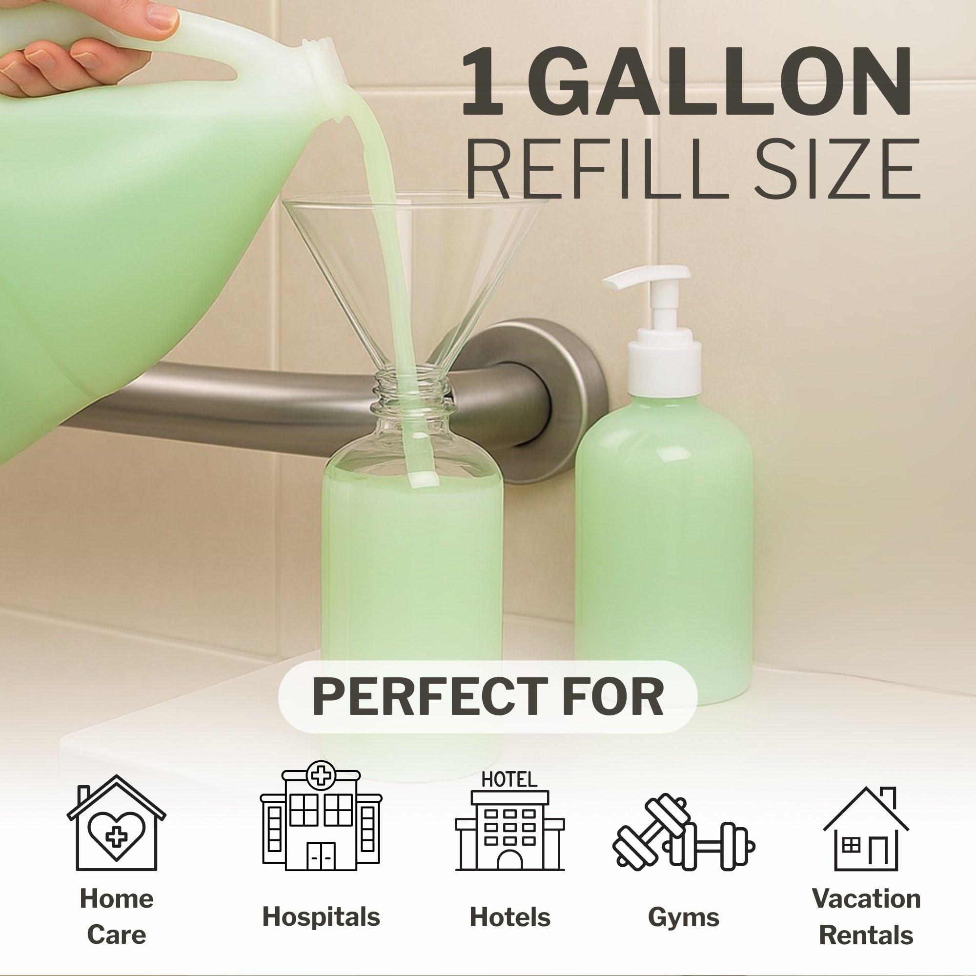 Application shot of McKesson cleanser for hair and body, gentle on sensitive skin