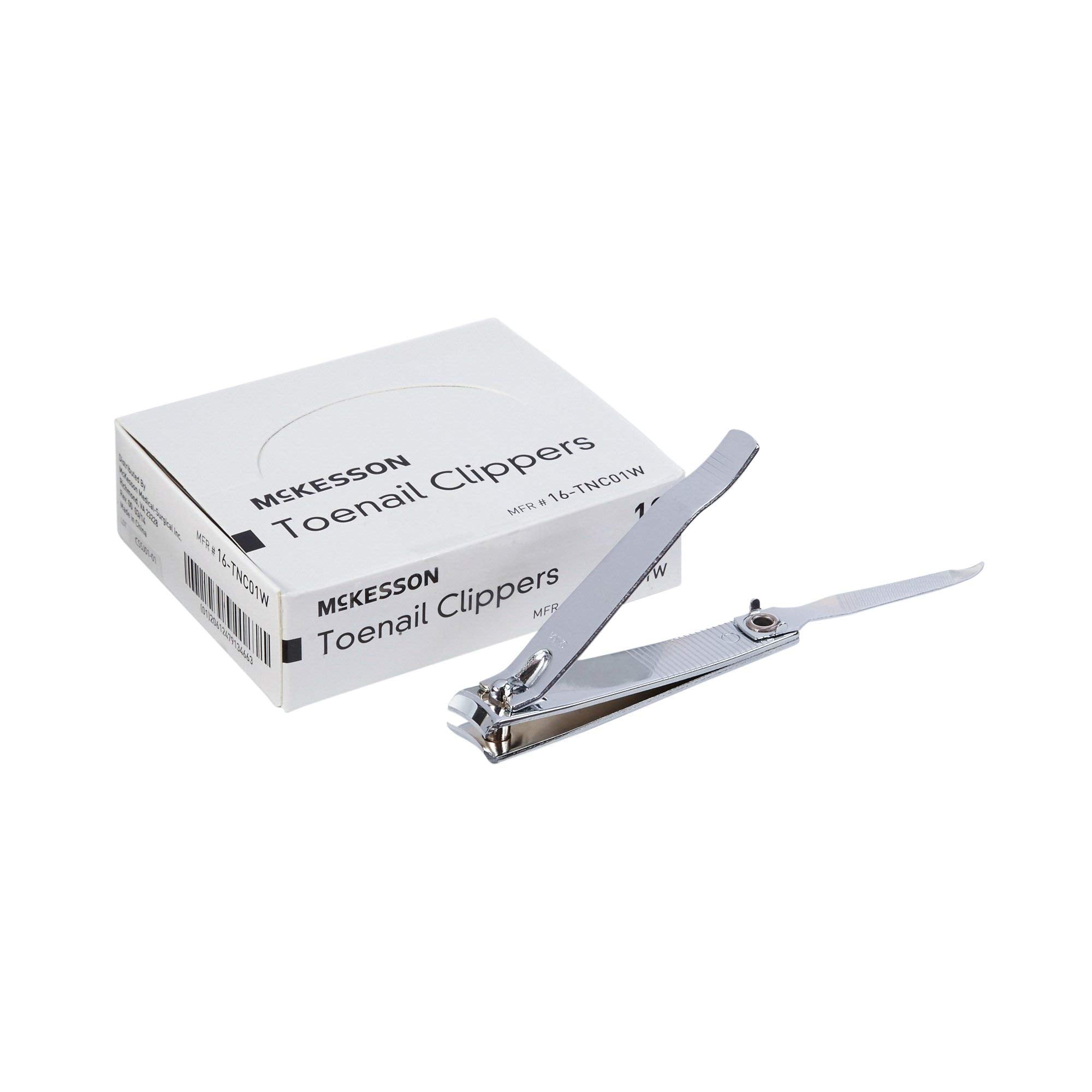 McKesson Toenail Clippers with File hero image highlighting durable steel design for home grooming