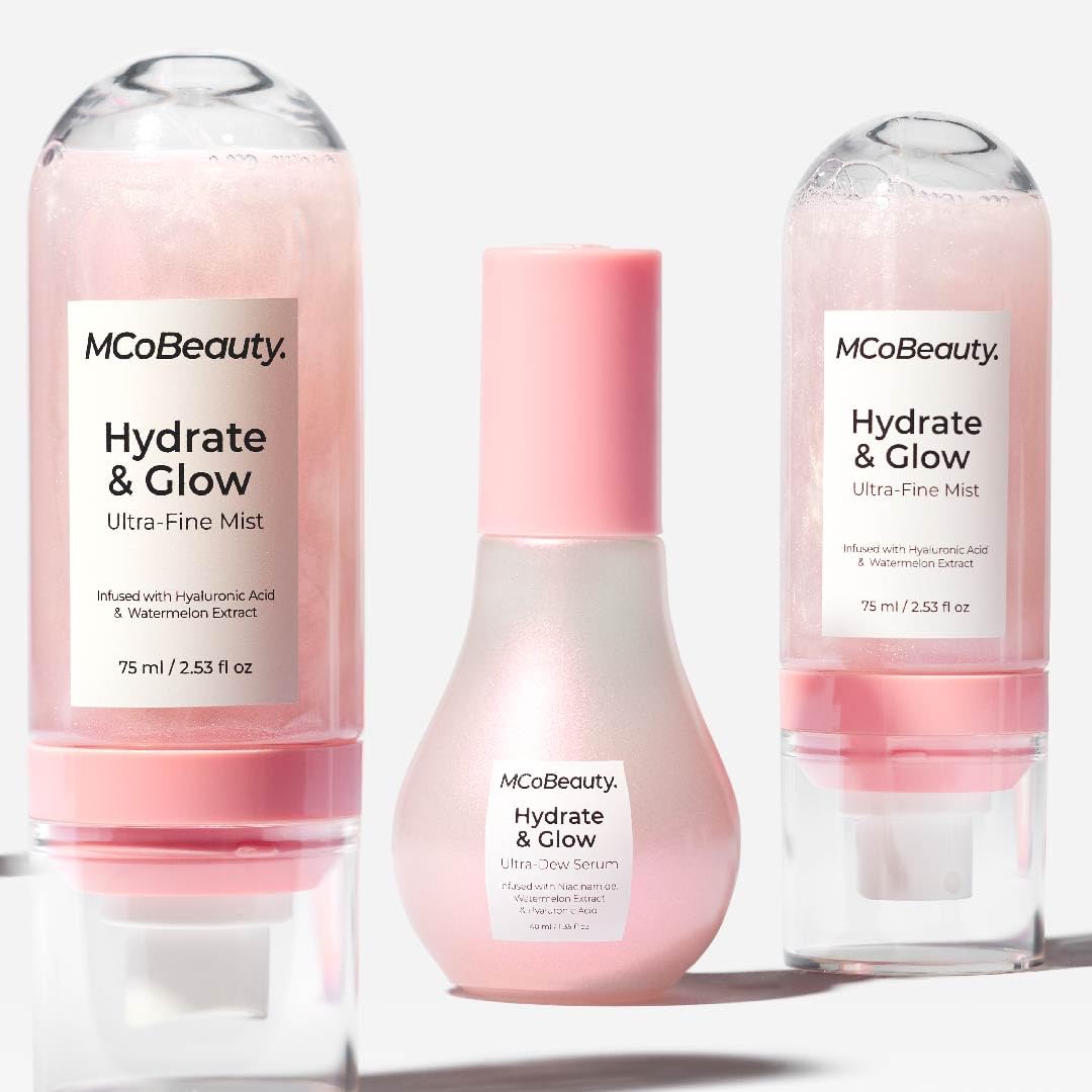 MCoBeauty Aloe Vera and Hyaluronic Acid mist refreshes and hydrates skin.