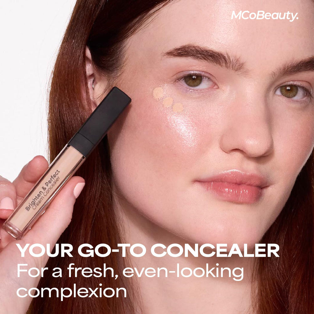 Under-eye brightening demonstration with 3 Light Beige shade.